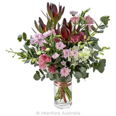 JENNA Large bouquet in a glass vase CODE SA249