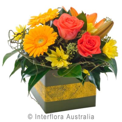 MINI BOX ORANGE PETITE MINI BOX IN ORANGE AND YELLOW TONES AUS340