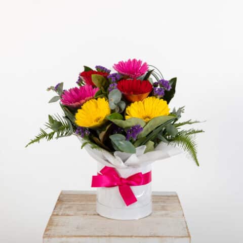 A Hatbox of Gerberas