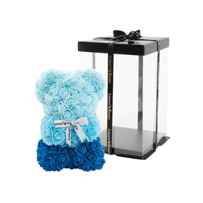 Everlasting Rose Bear - Blue