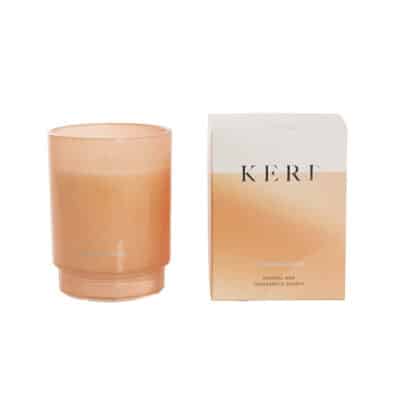 a scented candle and a box,Blooming Daisy Natural Wax Candle,230g