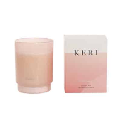 a scented candle and a box, Orchid Valley Natural Wax Candle,230g