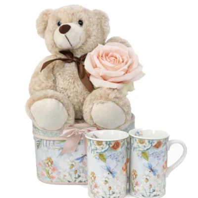 Dragonfly teacup set with bear gift pack